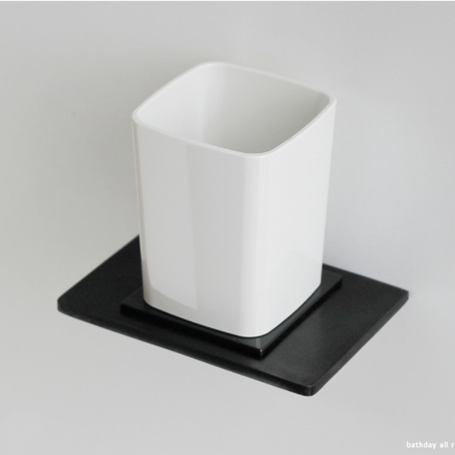 블랙 벽붙이 컵대 BDA803BK, 검정색 무광  벽붙이 컵대, 화장실 양치컵